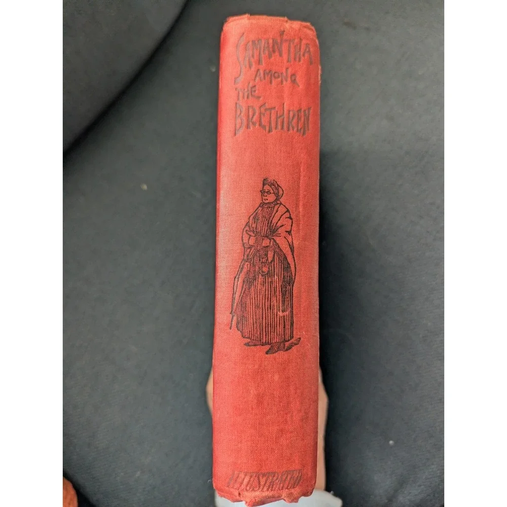 1892 Antique Red Book Samantha Among The‎ Brethren– Holley Methodist Satire